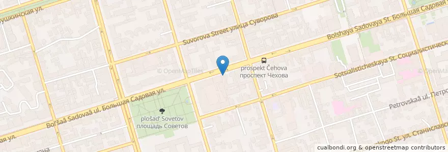 Mapa de ubicacion de Burger&Smoke en روسيا, منطقة فيدرالية جنوبية, روستوف أوبلاست, Городской Округ Ростов-На-Дону.