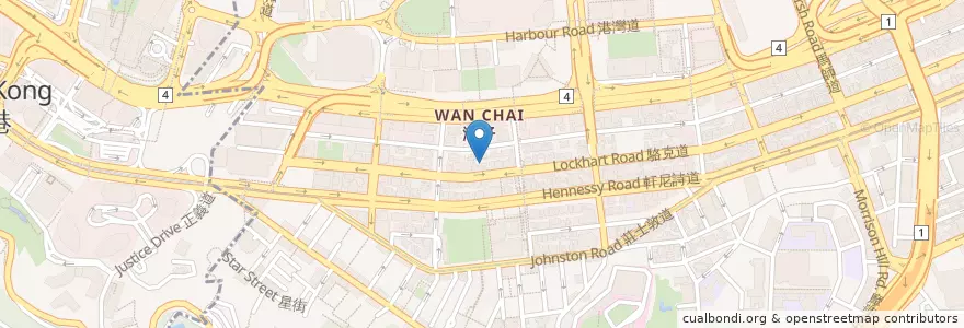Mapa de ubicacion de 鈺膳潮州菜 Yuk Cuisine en Çin, Guangdong, Hong Kong, Hong Kong Adası, Yeni Bölgeler, 灣仔區 Wan Chai District.
