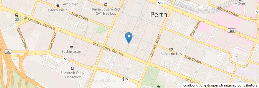 Mapa de ubicacion de Mo Espresso en オーストラリア, 西オーストラリア, City Of Perth.