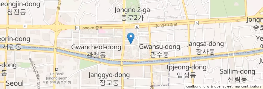 Mapa de ubicacion de grain boundary en 대한민국, 서울.