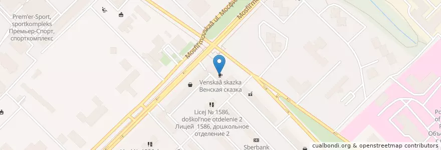 Mapa de ubicacion de Венская сказка en Russia, Distretto Federale Centrale, Москва, Западный Административный Округ, Район Раменки.