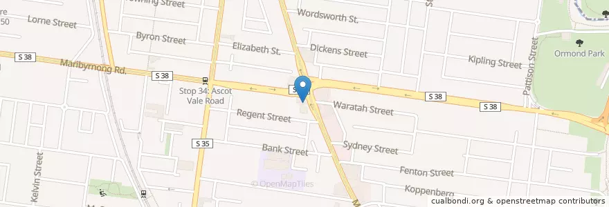 Mapa de ubicacion de District 5 Bistro en オーストラリア, ビクトリア, City Of Moonee Valley.