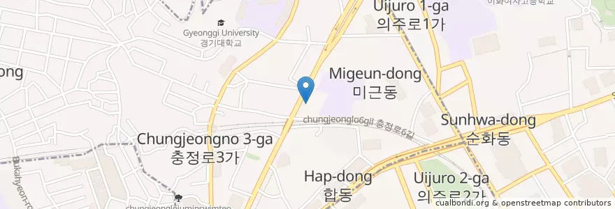Mapa de ubicacion de SALAS SHABUSHABU en Coreia Do Sul, Seul, 서대문구, 충현동.
