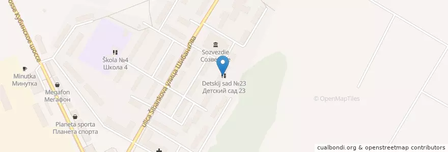 Mapa de ubicacion de Детский сад №23 en Rusland, Centraal Federaal District, Oblast Moskou, Наро-Фоминский Городской Округ.