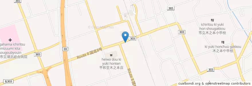 Mapa de ubicacion de ENEOS en Japonya, 滋賀県, 長浜市.