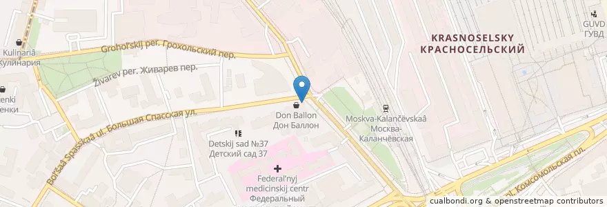 Mapa de ubicacion de Чайхана Инжир en روسيا, Центральный Федеральный Округ, Москва, Центральный Административный Округ, Красносельский Район.