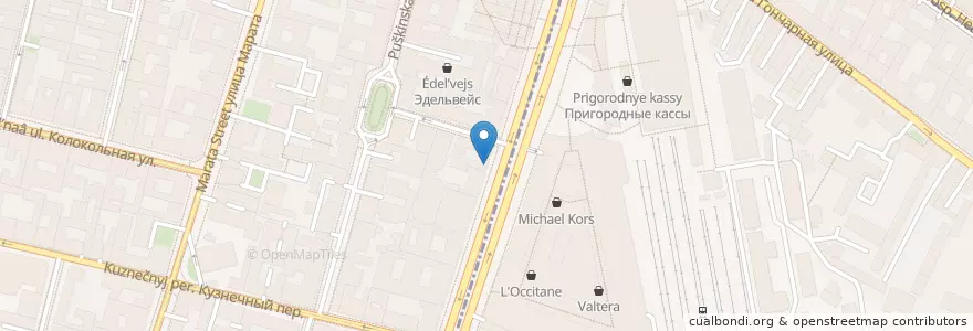 Mapa de ubicacion de Фо-лигов en Russia, Northwestern Federal District, Leningrad Oblast, Saint Petersburg, Центральный Район, Владимирский Округ.