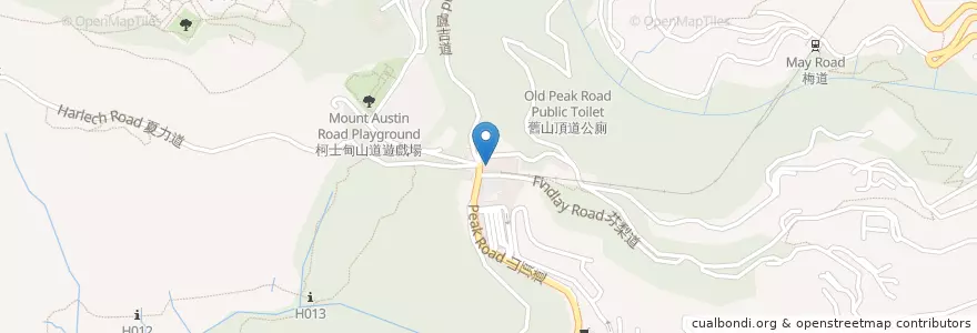 Mapa de ubicacion de Burger King en 중국, 광둥성, 홍콩, 홍콩섬, 신제, 中西區 Central And Western District.