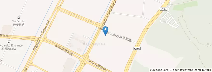 Mapa de ubicacion de 迷走鸡 en چین, گوانگ‌دونگ, 广州市, 白云区.