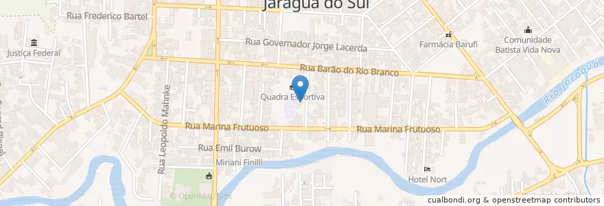 Mapa de ubicacion de Clínica Doutor Marcio Freitas en 브라질, 남부지방, 산타카타리나, Região Geográfica Intermediária De Joinville, Microrregião De Joinville, Jaraguá Do Sul.