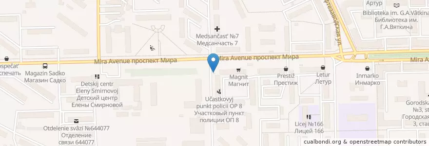 Mapa de ubicacion de Шашлык шаурма en Rusia, Distrito Federal De Siberia, Omsk, Омский Район, Городской Округ Омск.