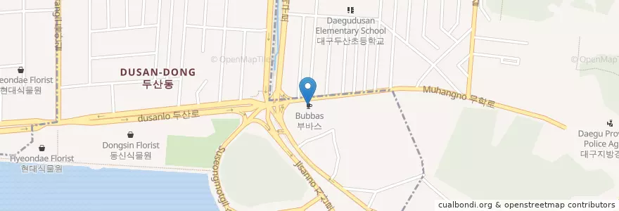 Mapa de ubicacion de 부바스 en 대한민국, 대구, 수성구.