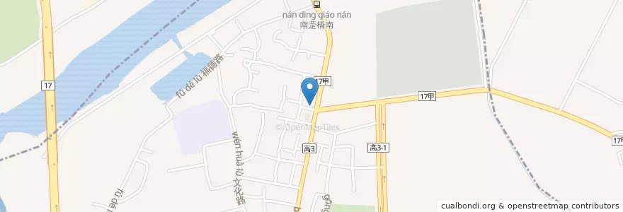 Mapa de ubicacion de 李眼科診所 en 타이완, 타이난 시, 가오슝시, 체딩구.