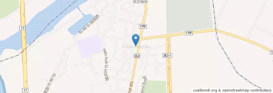 Mapa de ubicacion de 美而美早餐 en Тайвань, Тайнань, Гаосюн, 茄萣區.