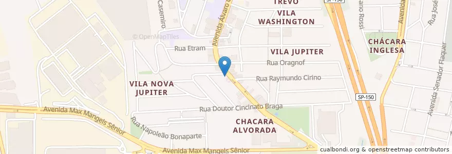 Mapa de ubicacion de Espaço Livre Musical en ブラジル, 南東部地域, サンパウロ, Região Geográfica Intermediária De São Paulo, Região Metropolitana De São Paulo, Região Imediata De São Paulo, São Bernardo Do Campo.
