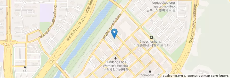 Mapa de ubicacion de 분당제생병원 en Corea Del Sur, Gyeonggi, 분당구.