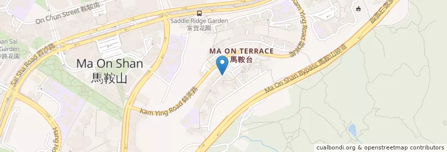 Mapa de ubicacion de 大家樂 Café de Coral en China, Hong Kong, Guangdong, Wilayah Baru, 沙田區 Sha Tin District.
