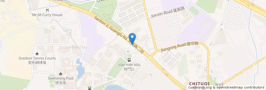 Mapa de ubicacion de 清華大學(北校門) en Taiwan, 臺灣省, 新竹市, 東區.