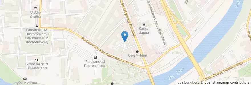 Mapa de ubicacion de The SPOT en ロシア, シベリア連邦管区, オムスク州, オムスク地区, オムスク管区.