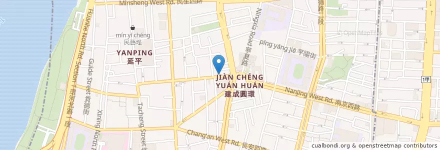 Mapa de ubicacion de 瑞興商業銀行 en تایوان, 新北市, تایپه, 大同區.