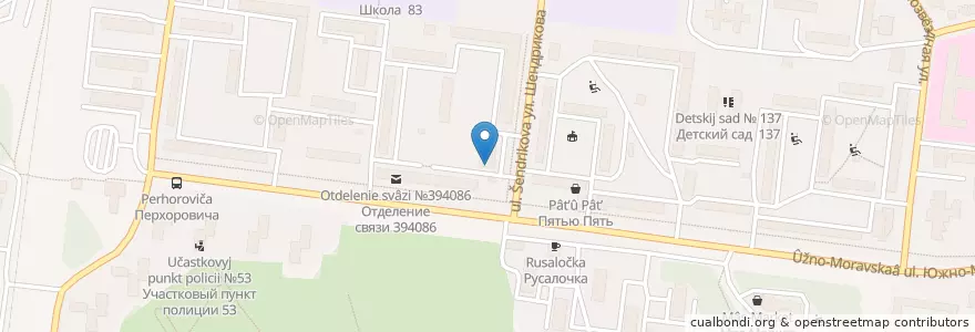 Mapa de ubicacion de Аптека "Забота" en Russie, District Fédéral Central, Oblast De Voronej, Городской Округ Воронеж.