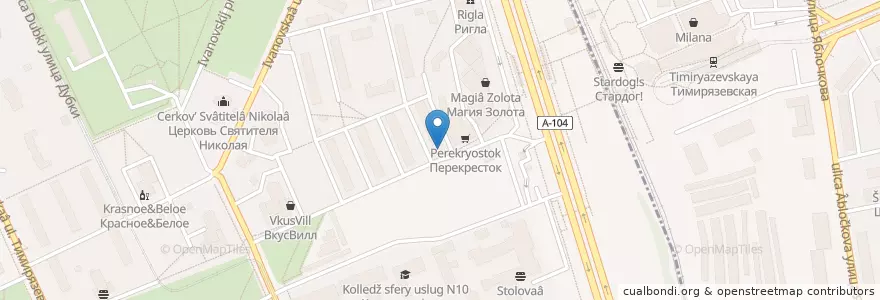 Mapa de ubicacion de Детская стоматологическая поликлиника № 21 en Rússia, Distrito Federal Central, Москва, Северный Административный Округ, Тимирязевский Район.