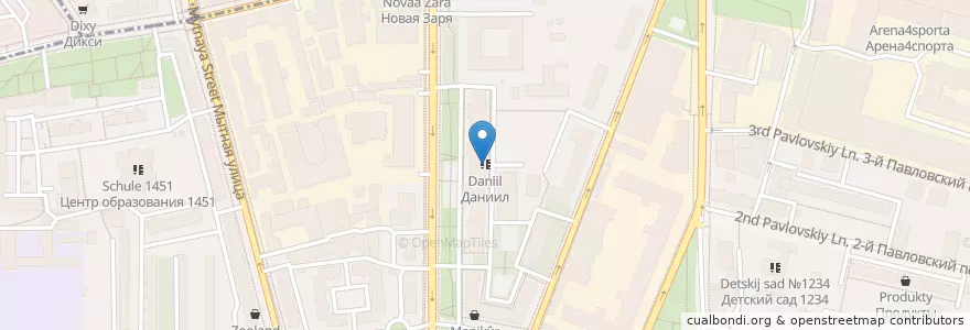 Mapa de ubicacion de Даниил en Russia, Distretto Federale Centrale, Москва, Южный Административный Округ.