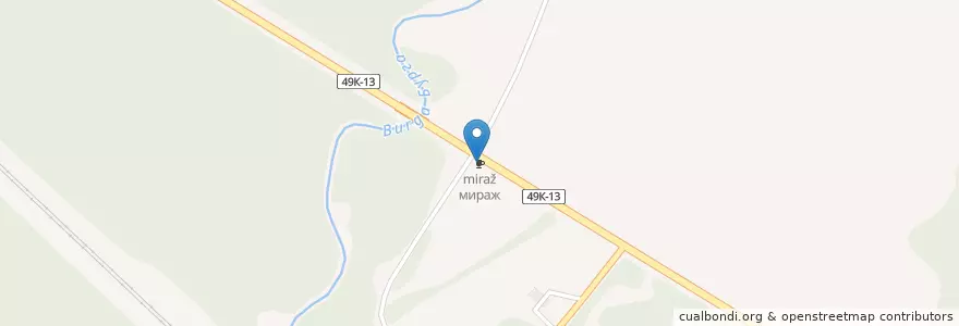 Mapa de ubicacion de мираж en Russia, Northwestern Federal District, Novgorod Oblast, Malovishersky District, Бургинское Сельское Поселение.