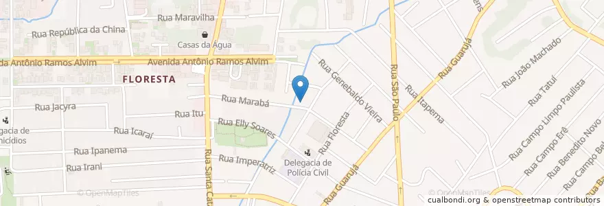 Mapa de ubicacion de Centro Educacional Infantil Maria Ofélia Guimarães en 巴西, 南部, 圣卡塔琳娜, Região Geográfica Intermediária De Joinville, Microrregião De Joinville, 若茵维莱.