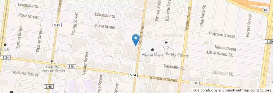 Mapa de ubicacion de Nike training club en 오스트레일리아, Victoria, City Of Yarra.