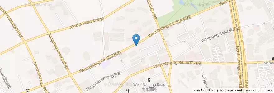 Mapa de ubicacion de W & W en الصين, شانغهاي, 静安区.