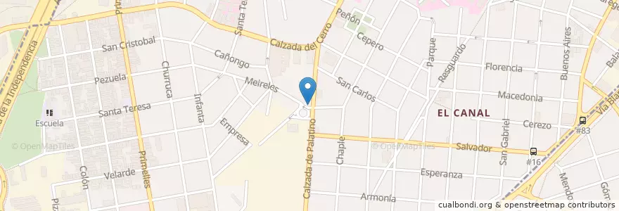 Mapa de ubicacion de Meireles y Palatino en کوبا, La Habana, Cerro.