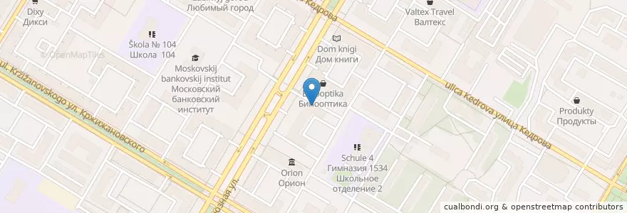 Mapa de ubicacion de Самсон-Фарма en Russia, Distretto Federale Centrale, Москва, Юго-Западный Административный Округ, Академический Район.