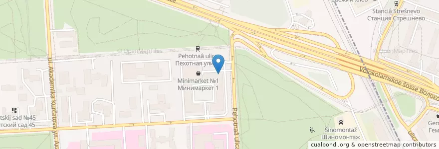 Mapa de ubicacion de Айсберг en Rusland, Centraal Federaal District, Moskou, Северо-Западный Административный Округ, Район Щукино.