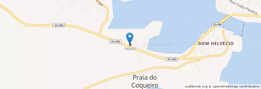 Mapa de ubicacion de FAVASC en Brasil, Região Sudeste, Espírito Santo, Microrregião Guarapari, Região Geográfica Intermediária De Vitória, Anchieta.