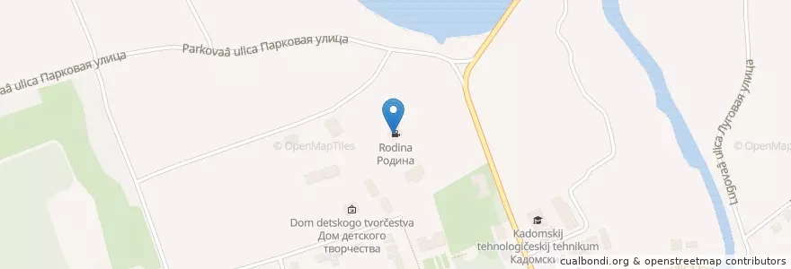Mapa de ubicacion de Родина en Russland, Föderationskreis Zentralrussland, Oblast Rjasan, Ермишинский Район, Ермишинское Городское Поселение.
