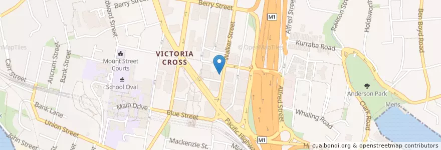 Mapa de ubicacion de North Sydney Discount Drug Store en Australia, New South Wales, North Sydney Council, Sydney.