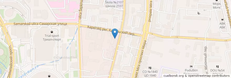 Mapa de ubicacion de Светал Медикал en Rusia, Distrito Federal Central, Москва, Distrito Administrativo Central, Мещанский Район.