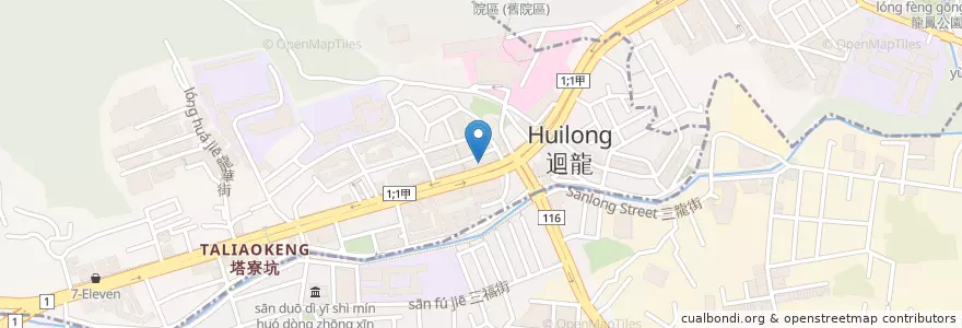 Mapa de ubicacion de 早地方 早午餐 en 타이완, 타오위안 시, 구이산 구.