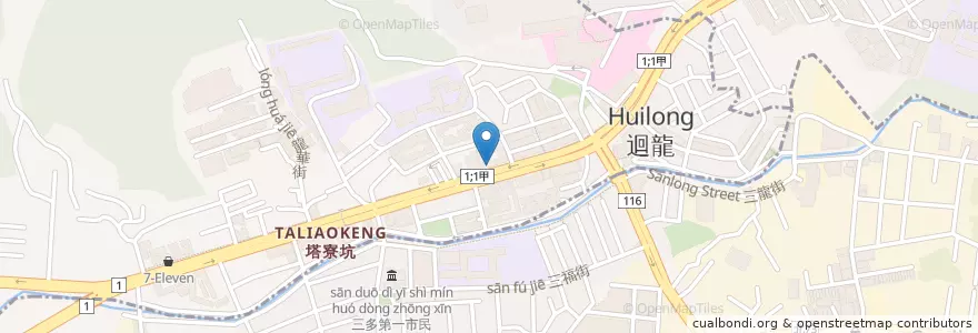 Mapa de ubicacion de 四維龍華牙醫診所 en Taiwan, Taoyuan, Guishan.
