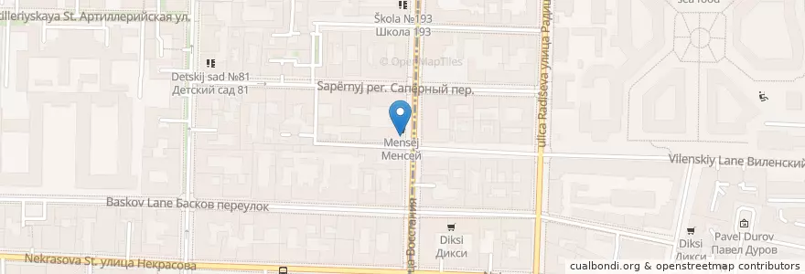 Mapa de ubicacion de Teremok en Russia, Northwestern Federal District, Leningrad Oblast, Saint Petersburg, Центральный Район, Округ Смольнинское.