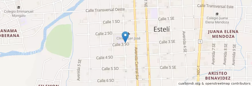 Mapa de ubicacion de Buffet Castillo en نیکاراگوئه, Estelí, Estelí (Municipio), Estelí.
