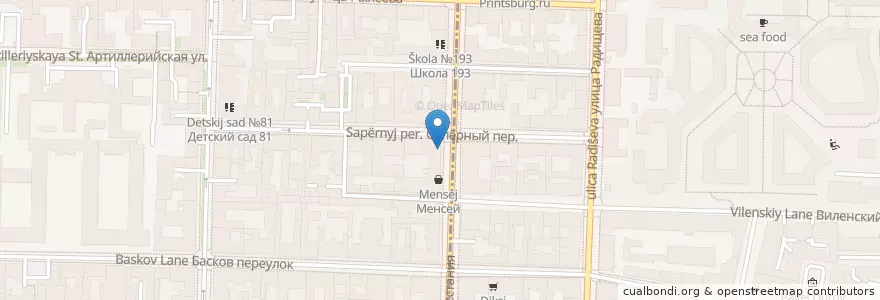 Mapa de ubicacion de Fish & Chips en Russland, Föderationskreis Nordwest, Oblast Leningrad, Sankt Petersburg, Центральный Район, Округ Смольнинское.