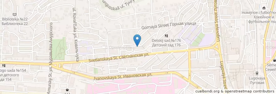 Mapa de ubicacion de Вершина Монтессори en Russie, District Fédéral Extrême-Oriental, Kraï Du Primorie, Владивостокский Городской Округ.