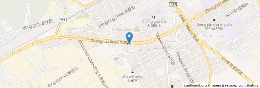 Mapa de ubicacion de 蕃茄村漢堡  樹林中華店 en تايوان, تايبيه الجديدة, 樹林區.