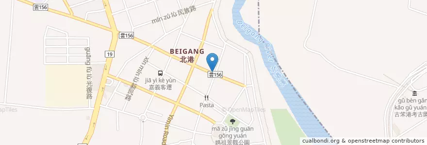 Mapa de ubicacion de 洪家莊麵館 en Taiwan, 臺灣省, 嘉義縣.