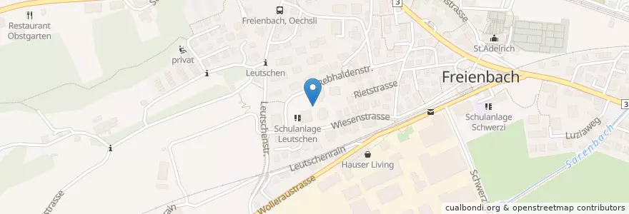 Mapa de ubicacion de Schulanlage Leutschen en سويسرا, Schwyz, Höfe, Freienbach.