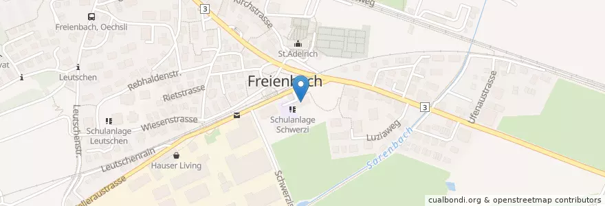 Mapa de ubicacion de Schulhaus Bollenweid en スイス, Schwyz, Höfe, Freienbach.