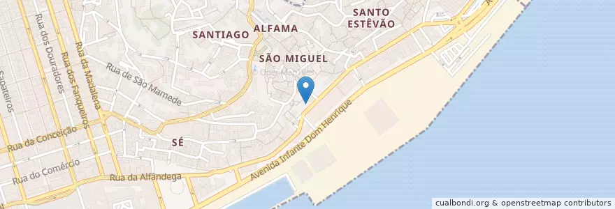 Mapa de ubicacion de Madeira pura en Portugal, Lissabon, Großraum Lissabon, Lissabon, Santa Maria Maior.
