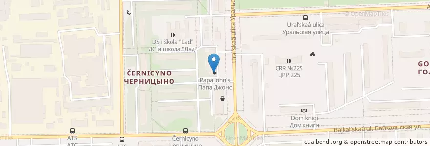Mapa de ubicacion de Папа Джонс en Россия, Центральный Федеральный Округ, Москва, Восточный Административный Округ, Район Гольяново.